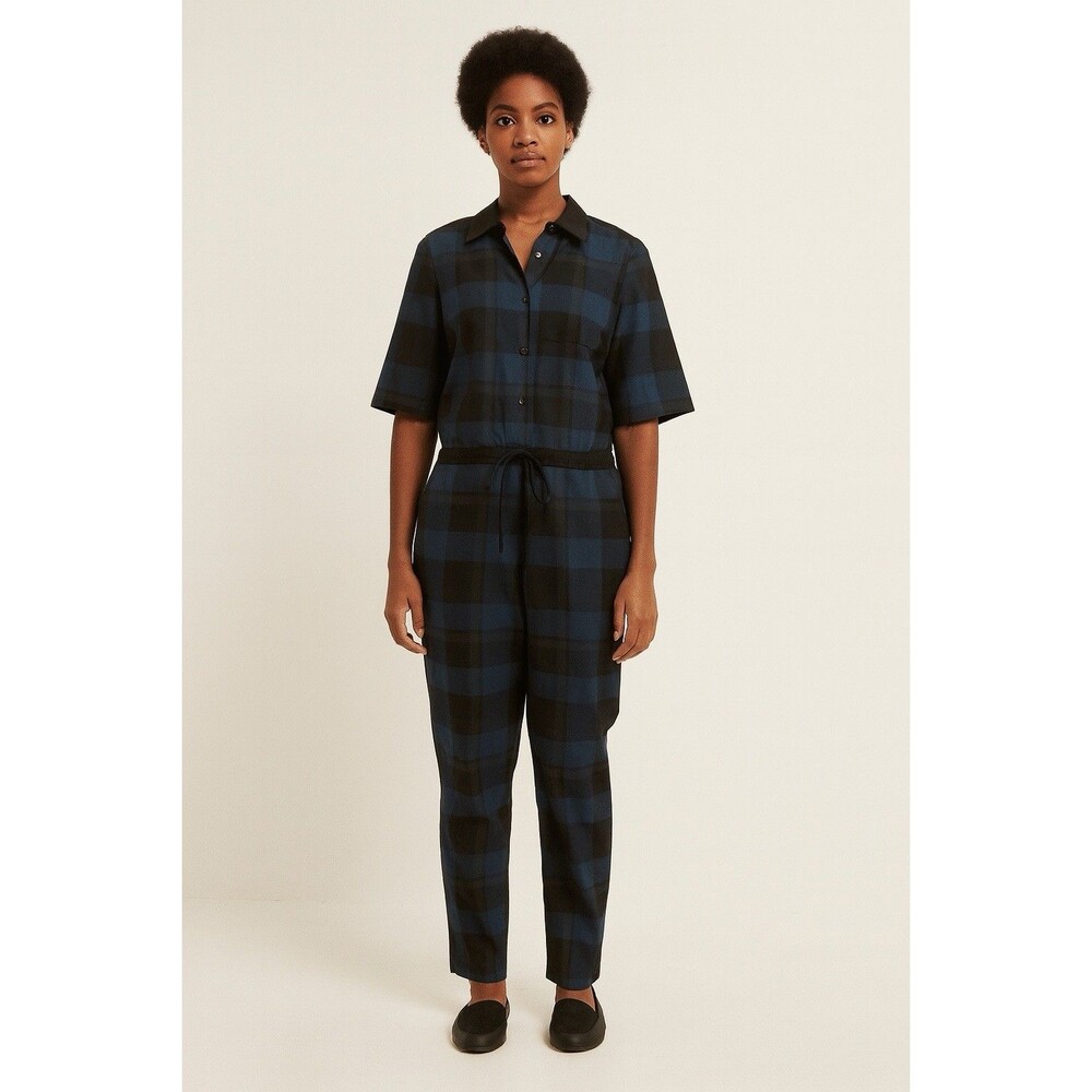 Vintage Sonia Rykiel Wool Buffalo Plaid Jumpsuit Size 4 / FR 36